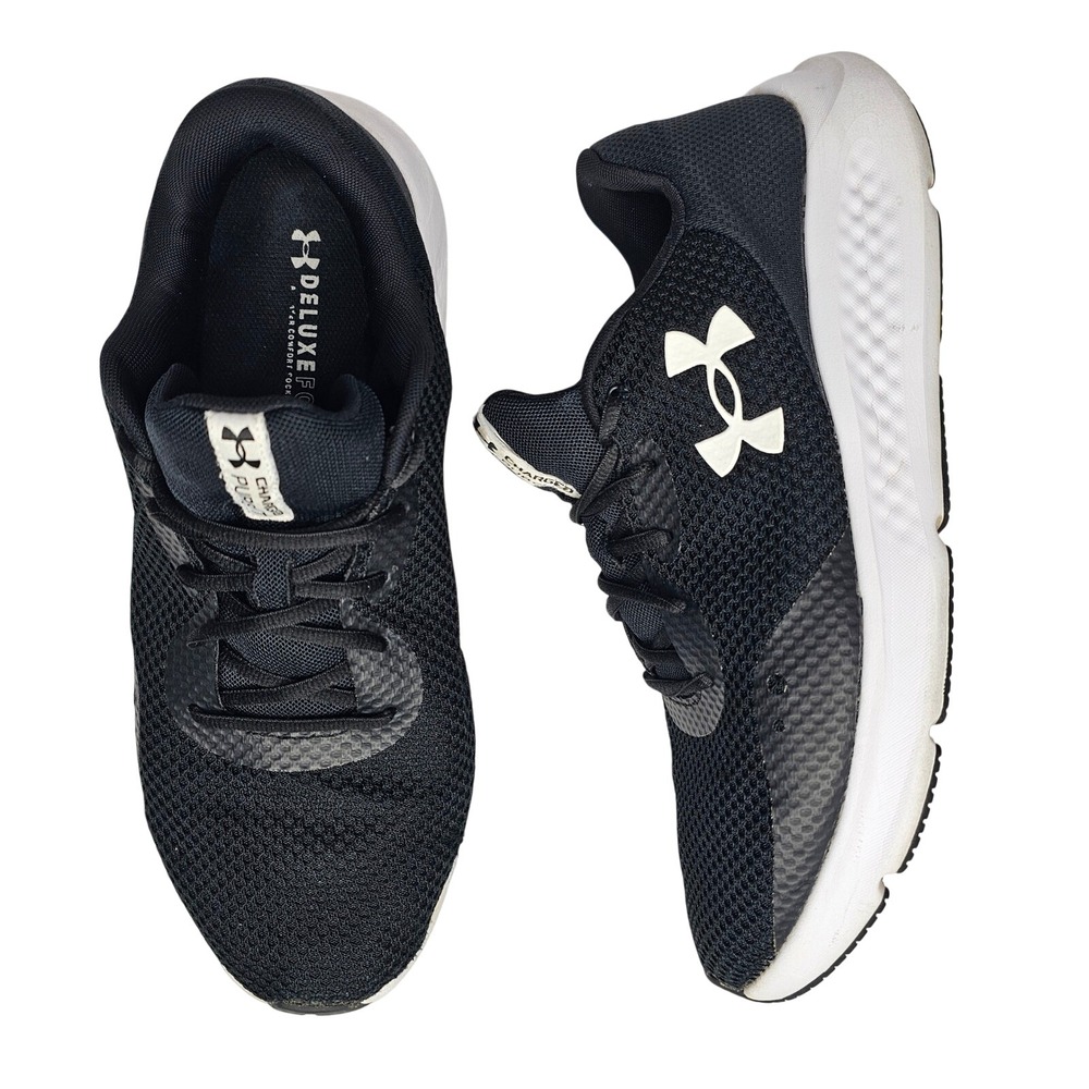 Under Armour Charged Pursuit Mens 13 Black‎ Running Shoes Low Top Sneaker - Picture 3 of 12